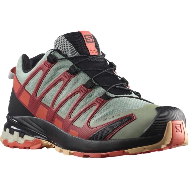 Olive / Red Salomon Xa Pro 3d V8 GTX Women's Trail Running Shoes | PH 59672W